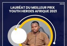 Johaness MAKOUVIA enlève le prix Youth Heroes Afrique 2021