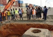 Affaissement de la chaussée Port-Cimtogo : les travaux en cours