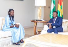 SNU : la nouvelle représentante au Togo reçue par Faure Gnassingbé
