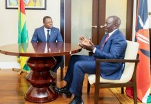 Coopération : tête à tête entre Faure Gnassingbé et son homologue kenyan à Accra