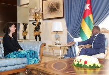 Entretien diplomatique entre Faure Gnassingbé et l’ambassadrice du Royaume-Uni